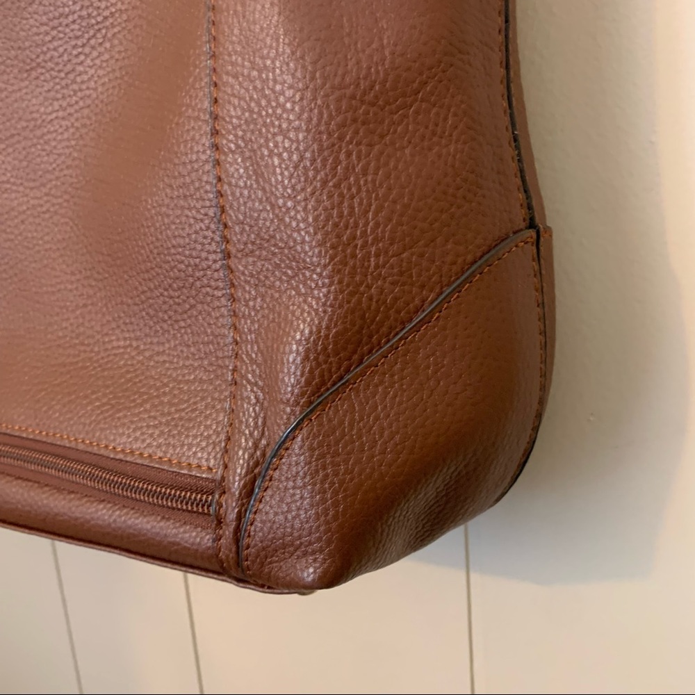 Lodis Brown Leather Tote Bag - Picture 7 of 14